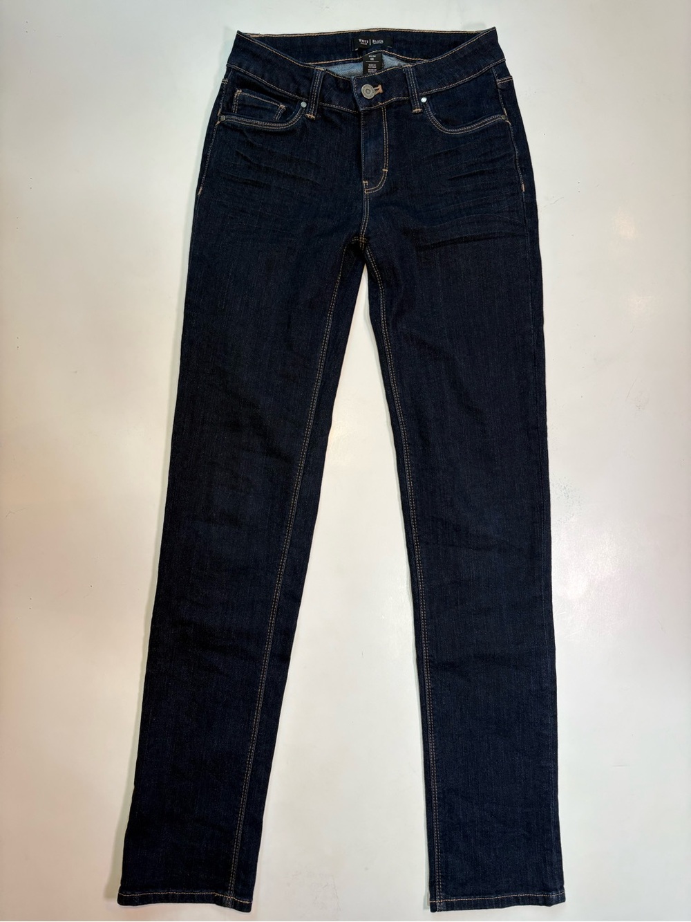 White House Black Market Women's Dark Indigo Skinny Jeans